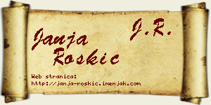 Janja Roškić vizit kartica